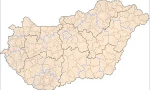 Mapa administracyjna Węgier z zaznaczonymi powiatami i rzekami. Tu właśnie są Węgry, kraj pełen historii i pięknych krajobrazów.