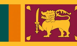 Flaga Sri Lanki z lwem i mieczem. Planujesz podróż? Sprawdź, czy potrzebna jest wiza Sri Lanka.