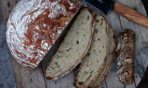 Frisch gebackenes Kartoffelbrot mit knuspriger Kruste und weicher Krume. Ein tolles Rezept für Kartoffelbrot!