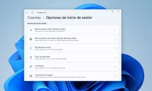 Configuración de Cuentas en Windows 11: Opciones de inicio de sesión, incluyendo PIN y contraseña. Ayuda para quitar contraseña inicio Windows 11.