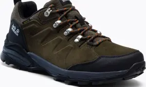 Buty trekkingowe Jack Wolfskin, znanej firmy z odzieżą outdoorową, w kolorze oliwkowym.