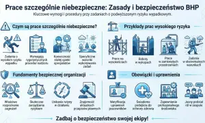 Wykaz prac szczególnie niebezpiecznych: zasady BHP, przykłady prac wysokiego ryzyka, fundamenty bezpiecznej organizacji, obowiązki i uprawnienia.