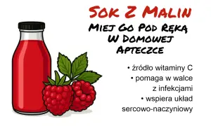 Sok malinowy w domowej apteczce. Czy jest moczopędny? Warto mieć go pod ręką!