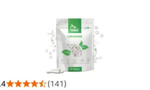 Verpackung mit Uridin-Kapseln. Viele positive uridinmonophosphat erfahrungen werden durch dieses Produkt bestätigt. 60 Kapseln, vegan, glutenfrei.