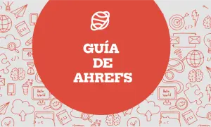 Guía de Ahrefs con iconos de SEO y desarrollo web.