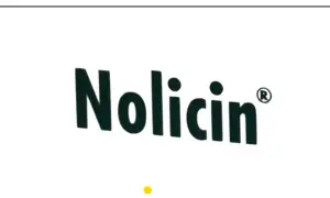 Logo leku Nolicin na białym tle.