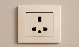 Uniwersalne gniazdka elektryczne, typowe dla Tajlandii, gotowe do podłączenia urządzeń z różnych krajów.