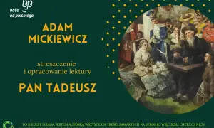 Ilustracja z obrazu przedstawiająca scenę z "Pana Tadeusza" Adama Mickiewicza.