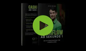 Buchcover "Cashflow ab Sekunde 1" von Kevin Wehner. Erklärt die Bedeutung von Cashflow für Anleger.