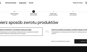 Wybieram sposób zwrotu produktów, ad vocem x. Mogę wysłać paczkę samodzielnie lub dostarczyć ją osobiście do punktu obsługi zwrotów.