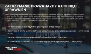 Zatrzymanie prawa jazdy i cofnięcie uprawnień. Jak odzyskać prawo jazdy po utracie? Informacje dla kierowców.