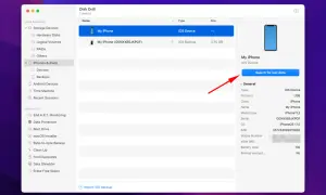 Szukasz sposobu, jak odzyskać usunięte wiadomości SMS? Kliknij "Search for lost data" na iPhonie w aplikacji Disk Drill.