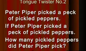 El trabalenguas "Peter Piper picked a peck of pickled peppers" y su pregunta sobre cuántos recogió.
