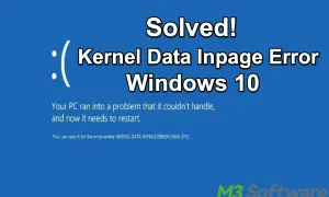 Rozwiązany problem z błędem KERNEL DATA INPAGE ERROR w Windows 10. Komputer napotkał problem i wymaga restartu.