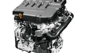 Silnik 2.0 TDI z turbosprężarką i elementami osprzętu, gotowy do pracy.