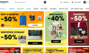 Biedronka Home: promocje wielkanocne, zniżki do 50% na walizki, sprzęt AGD, dywany i narzędzia.