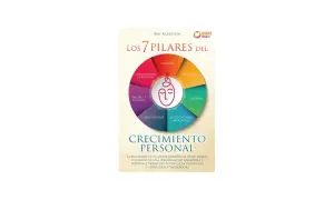 Portada del libro "Los 7 pilares del crecimiento personal" de Ben Klarstein, con un diagrama circular que ilustra los pilares de la vida.