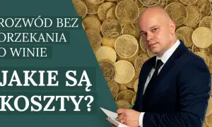 Rozwód bez orzekania o winie: jakie są koszty? Mężczyzna w garniturze analizuje rachunki na tle monet.