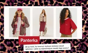 Spodnie w panterkę stylizacje: trzy kobiety prezentują modne zestawy casual i glamour.