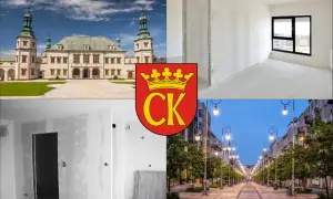 Kielce: Pałac, budowa, herb miasta i ulica Sienkiewicza.