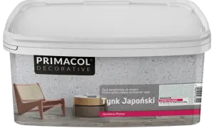 Tynk Japoński Primacol – dekoracyjna farba przeciw wilgoci. Idealna do wnętrz, nadaje efekt bawełny.