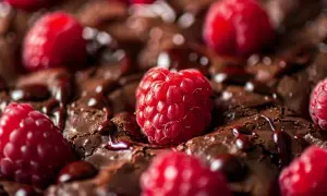 Browni z malinami - Przepis na czekoladowe brownie z soczystymi malinami