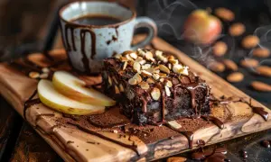 Brownie z jabłkami - Jak zrobić zdrowe brownie z białej fasoli i jabłek?