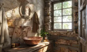 Płytki rustykalne na ścianę: Jakie płytki wybrać do rustykalnej łazienki?