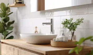 Drewniane szafki łazienkowe: Jak wybrać stylową szafkę z drewnianym blatem?