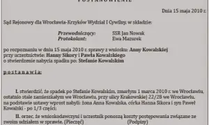 Komu przysługuje odpis postanowienia o stwierdzeniu nabycia spadku? Szybka pomoc prawna