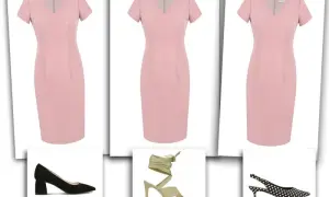 Jaki kolor butów pasuje do pudrowej sukienki, aby wyglądać stylowo?