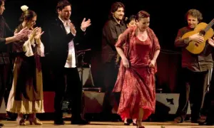 Artistas de flamenco celebran el ritmo y la pasión, mostrando de donde es la rumba.