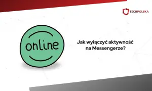Zielona ikona z napisem "online" obok pytania "Jak wyłączyć aktywność na Messengerze?".