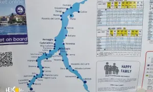 Mapa jeziora Como z zaznaczonymi przystaniami i rozkładem jazdy. Zaplanuj swój rejs po Como!