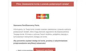 Komunikat mBank: konto zawieszone z powodu podejrzanych działań. Dowiedz się, jak odblokować konto w mBanku, przechodząc weryfikację.