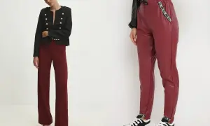 Eleganckie spodnie z wysokim stanem i luźne, skórzane joggery – oto inspiracje, jakie spodnie do mokasynów pasują do różnych stylizacji.