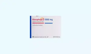 Opakowanie leku Glucophage XR 1000 mg, zawierające 60 tabletek powlekanych z metforminą.