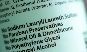 Lista składników kosmetyku: brak Sodium Lauryl/Laureth Sulfate, parabenów, oleju mineralnego, dimethicone, glikolu polietylenowego, alkoholu izopropylowego.