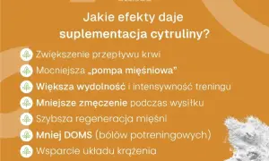 Cytrulina przed treningiem: pompa, wytrzymałość i regeneracja - sprawdź!