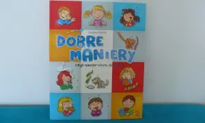 Książka "Dobre maniery, czyli savoir-vivre dla dzieci" z ilustracjami dzieci i zwierząt.
