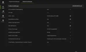 NVIDIA Control Panel: Globale Grafikeinstellungen für RTX 4080, G-SYNC und mehr.