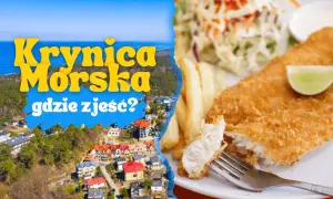 Krynica Morska: zobacz, gdzie zjeść pyszne ryby i frytki, podziwiając widok na miasto i morze.