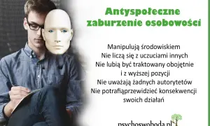 Mężczyzna z maską na twarzy. Antyspołeczne zaburzenie osobowości: manipulacja, brak empatii. Co to?