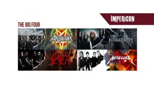 Die Big Four: Anthrax, Megadeth, Slayer und Metallica – die besten Metal Bands aller Zeiten.