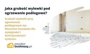 Instalacja ogrzewania podłogowego z rurkami na izolacji. Kluczowa jest minimalna grubość wylewki dla wydajności systemu.