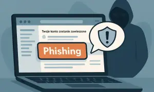 Uważaj na phishing! Złośliwy haker grozi zawieszeniem konta, próbując wyłudzić dane.