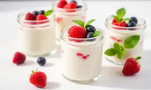 Panna cotta aux fruits rouges, une gourmandise légère. Les panna cotta calories sont faibles avec ces fruits frais.