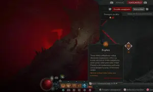 Diablo 2 czarodziejka build: drzewko umiejętności z pasywną mocą "Zapłon", zwiększającą obrażenia od podpalenia.