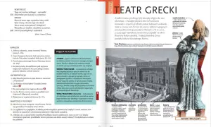 Antygona – ile stron zajmuje analiza jej postaci i kluczowych pojęć w tej książce? Na ilustracji widzimy fragment tekstu o teatrze greckim i aktora tragicznego.