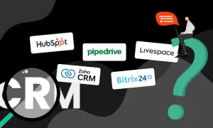 Szukasz idealnego crm program? Zobacz logo HubSpot, Pipedrive, Zoho CRM, Livespace, Bitrix24.